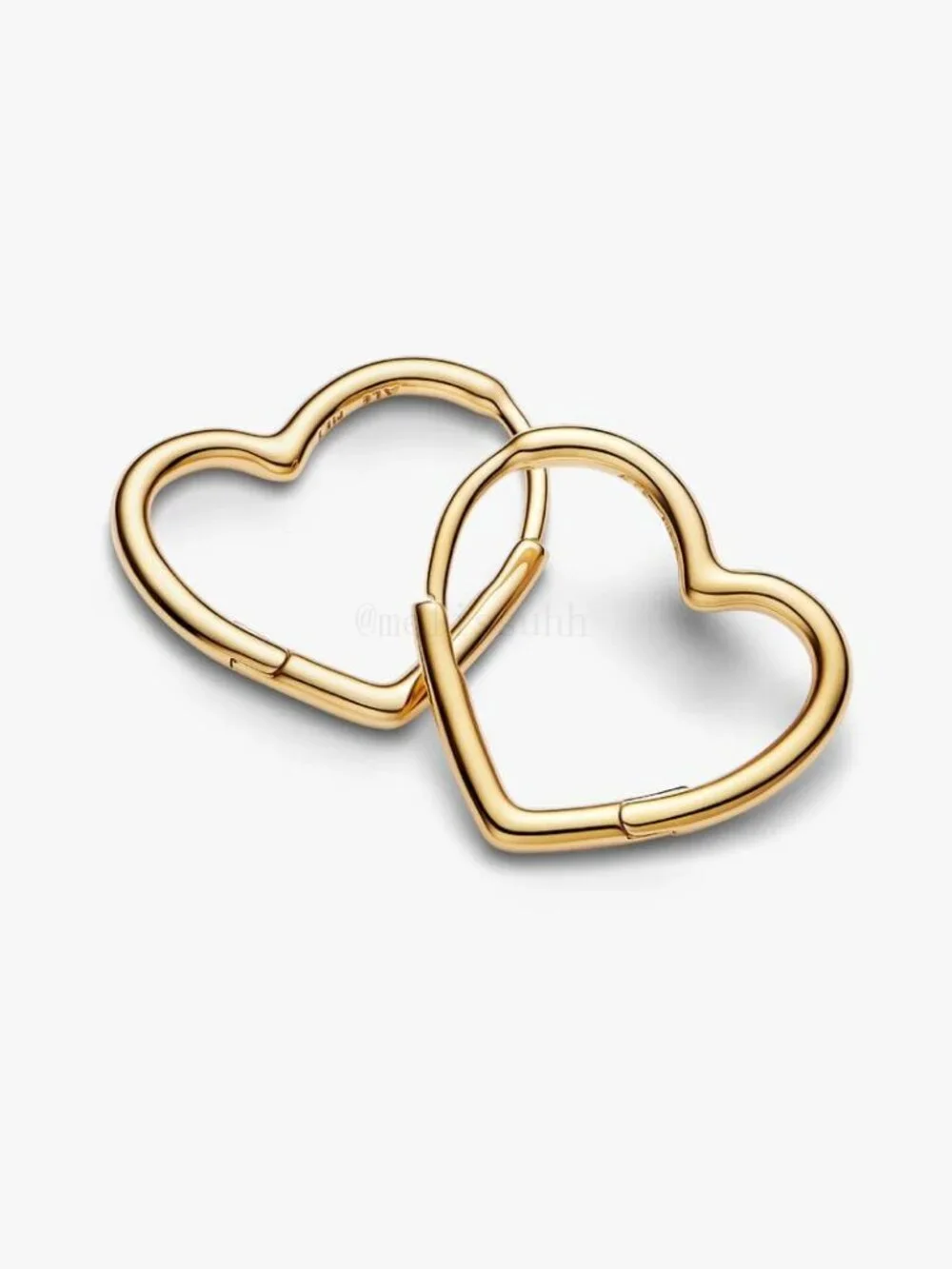 Pandora Asymmetrical Heart Hoop Earrings